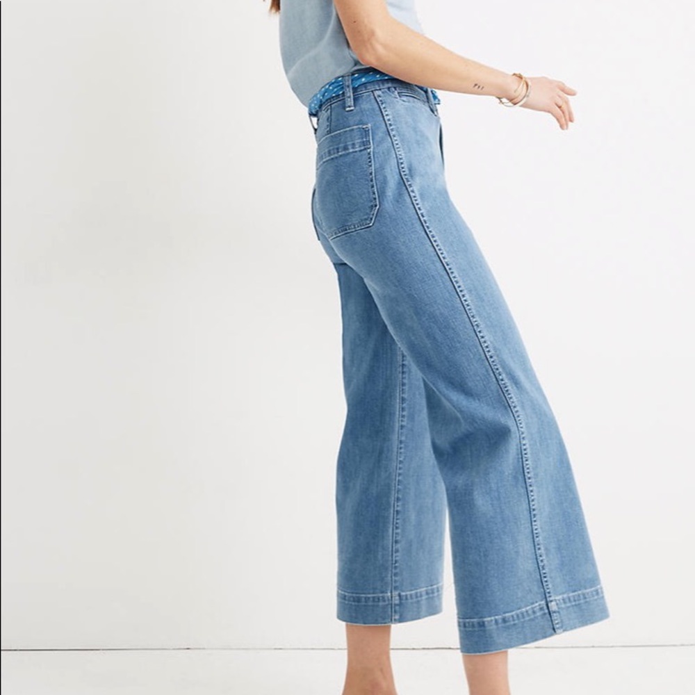 Madewell Wide Leg Crop Jeans Size 29